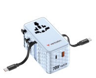 Verbatim Charge ’n’ Travel 70W 2C retractable Universal Adapter blue - 1483863 - zdjęcie 2